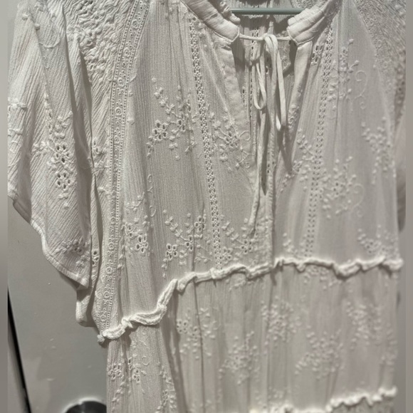 VICI Yolanda Cotton Eyelet Tiered Babydoll Dress - Picture 2 of 8